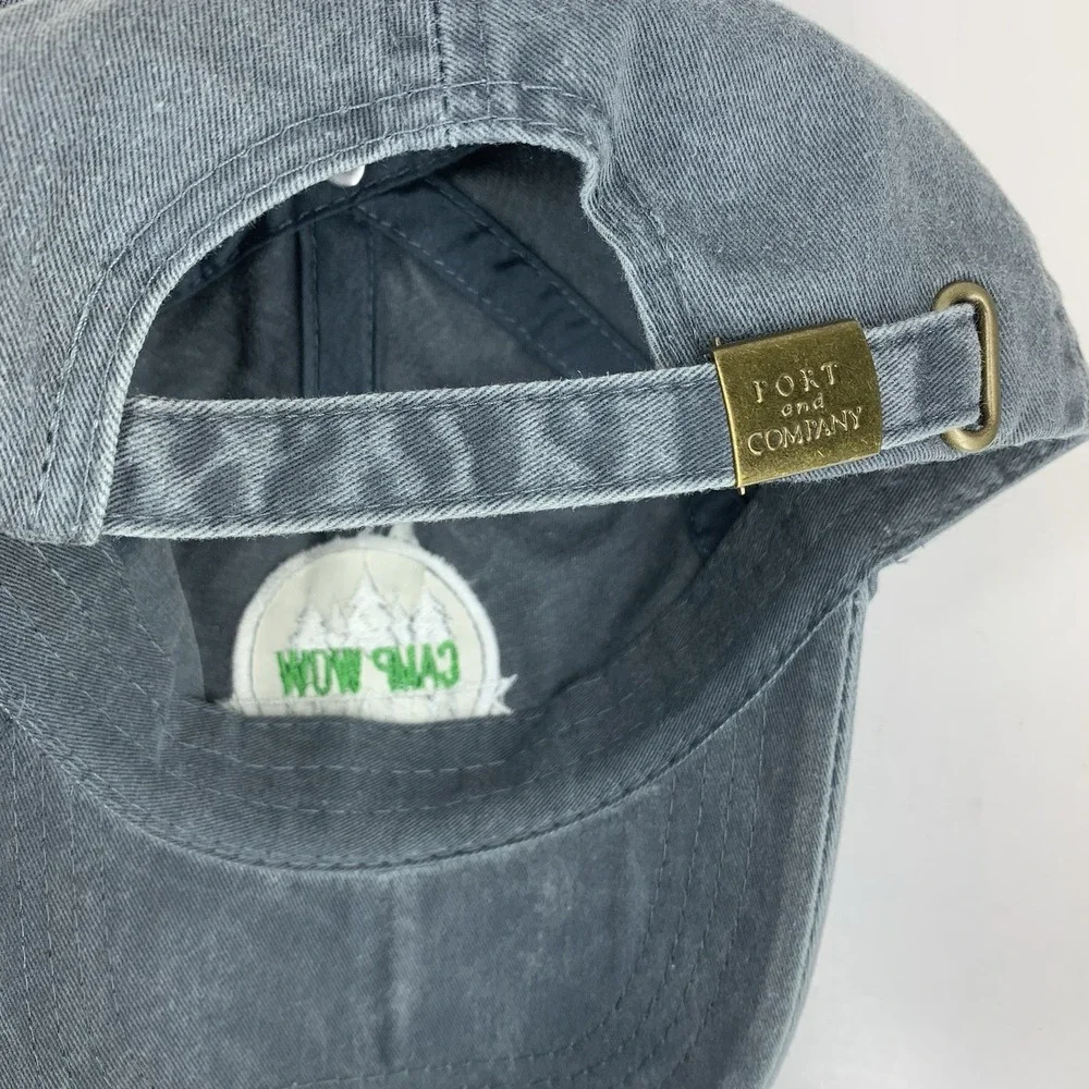 CAMP WOW Oklahoma Hat Gray Adjustable OSFM Strapback Baseball Cap